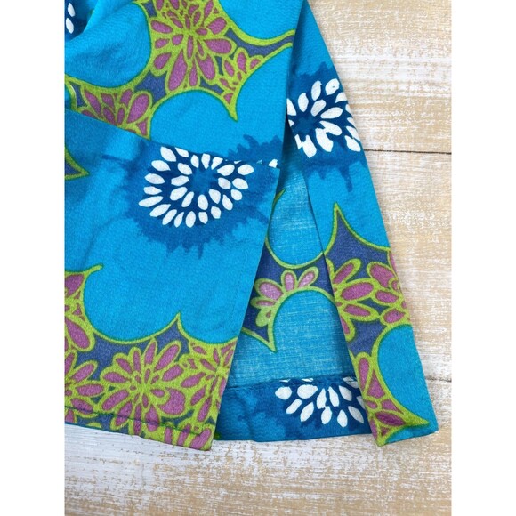 Vintage Paradise Hawaii Hawaiian Jacket Top Honolulu Blue Floral Women's Sz 10 - Picture 7 of 7